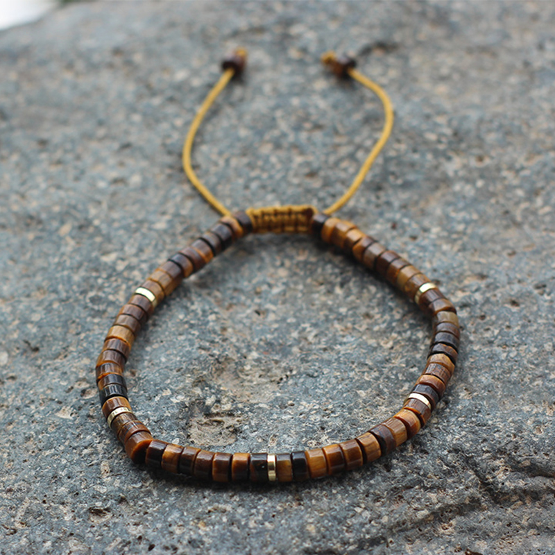 Yellow tiger eye stone gold spacer