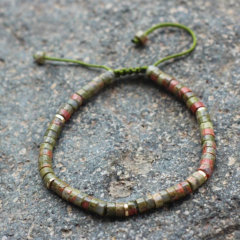 unakite silver spacer