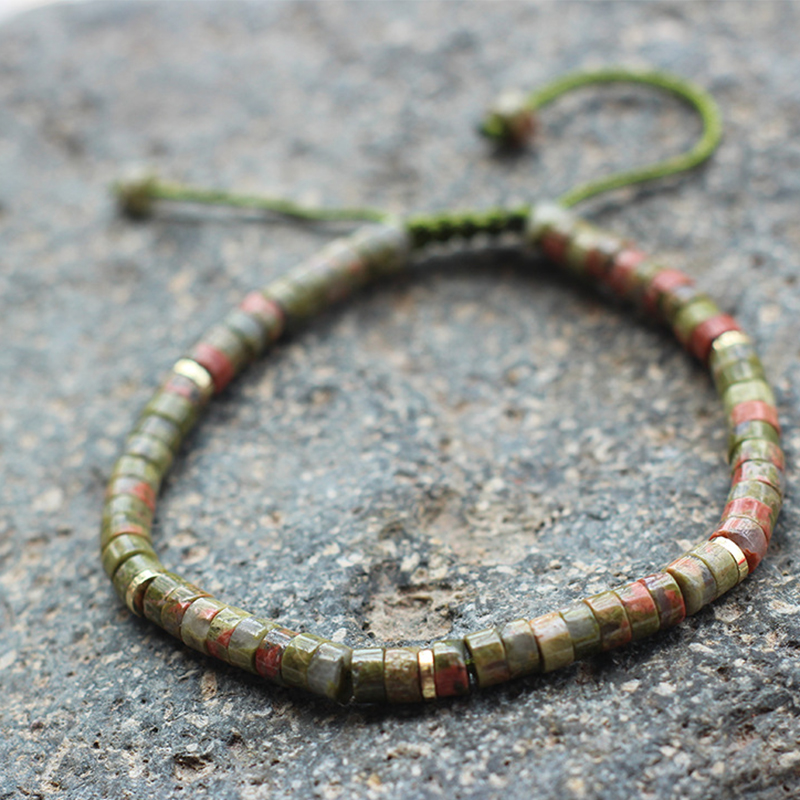 52:unakite gold spacer