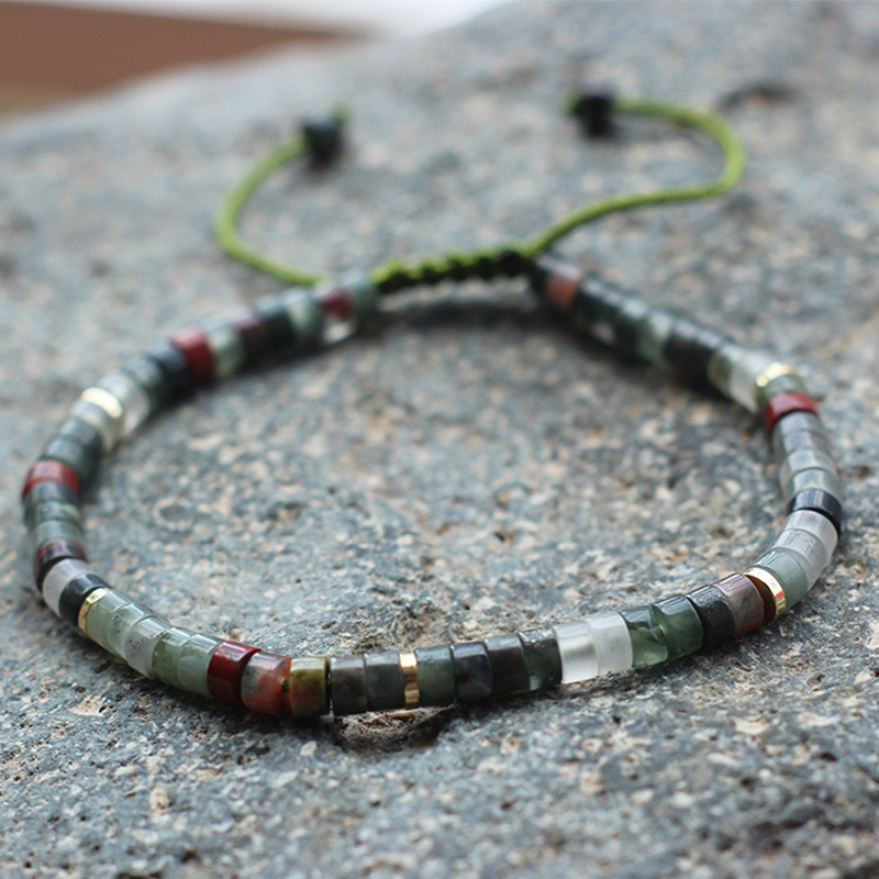 55:African bloodstone silver spacer