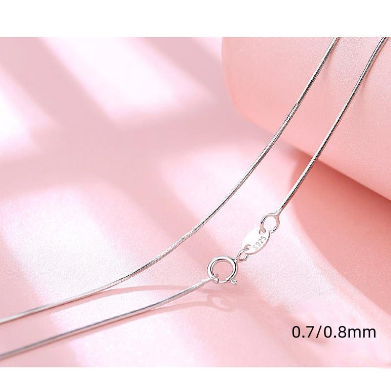 H snake bone chain width about [0.8mm]] About 45cm