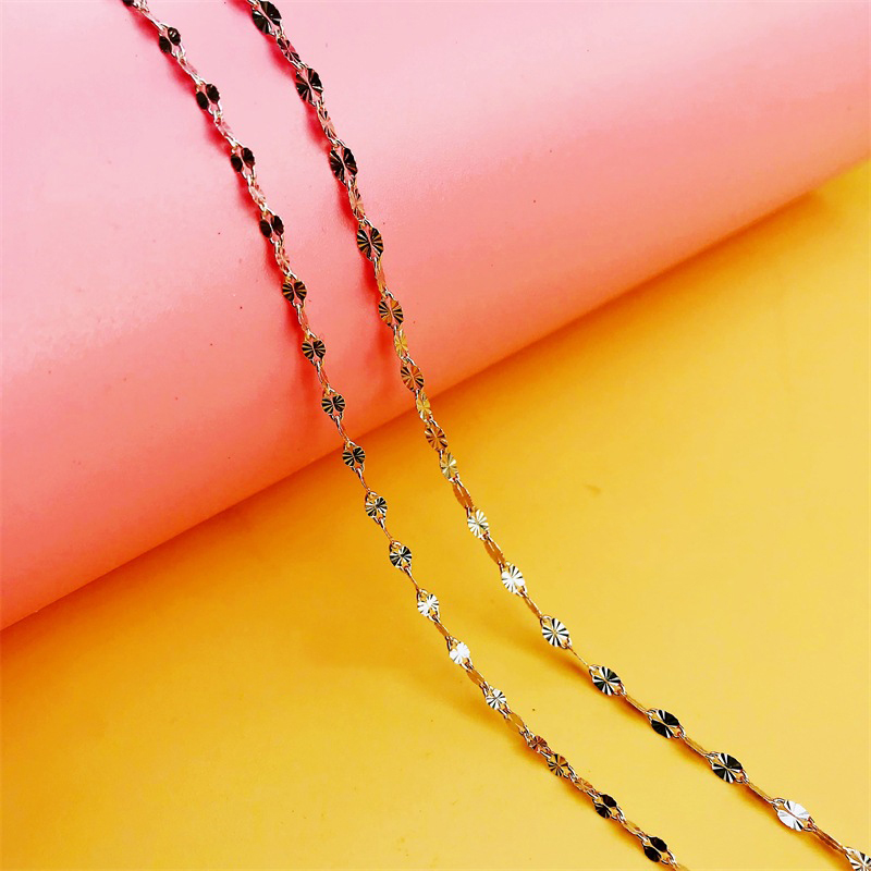 J Snowflake chain width about [2.4mm]] About 45cm