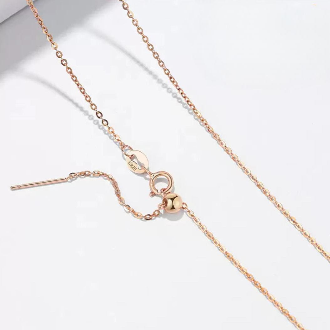 19:O word universal chain -45CM rose gold