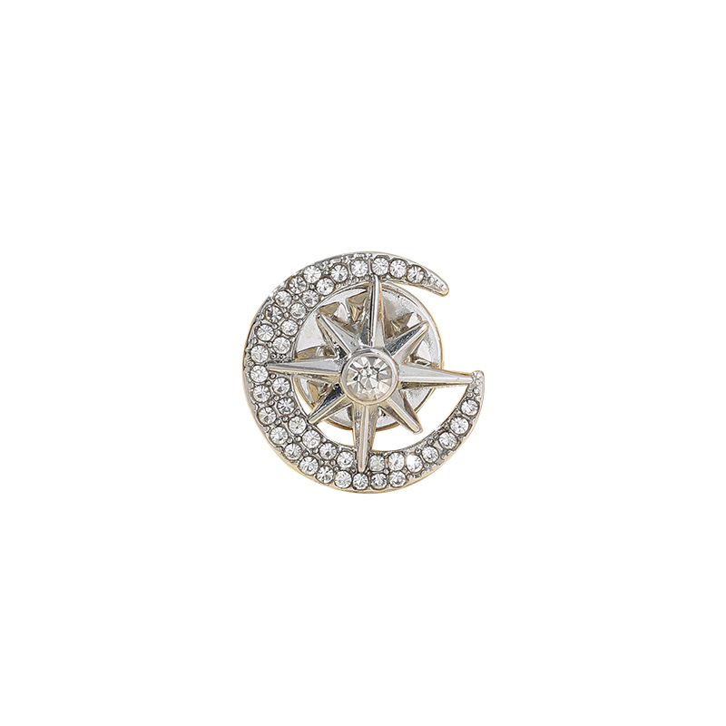 2:Star Moon Brooch silver
