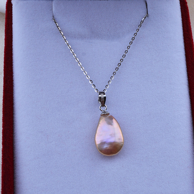 4:Purple water drop pearl pendant