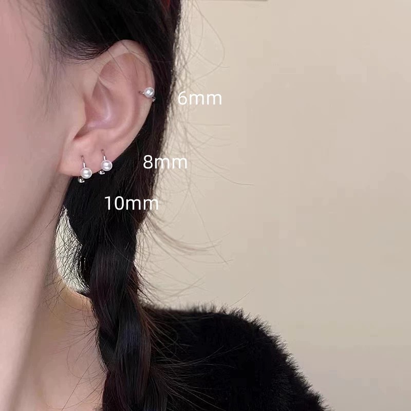 Pearl earrings gold/10mm