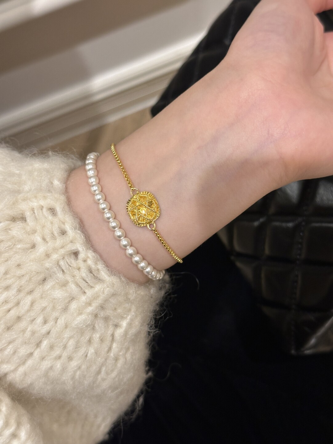 2:Brushed small sugar cube bracelet