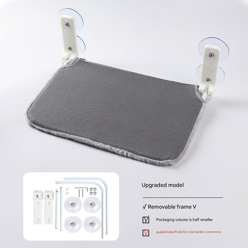 Upgraded version of double suction cup double fabric gray
