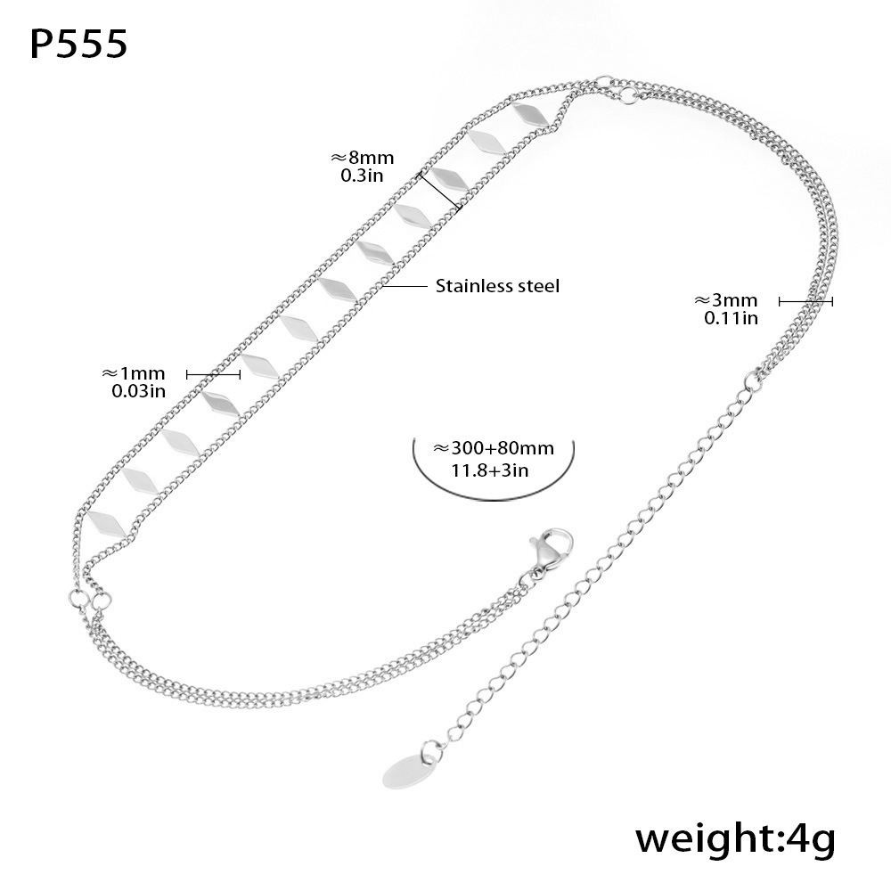 2:Steel-colored necklace