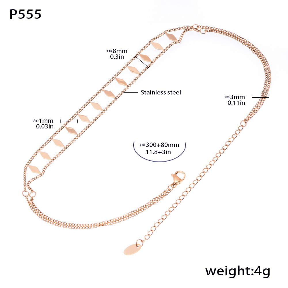 3:Rose gold necklace