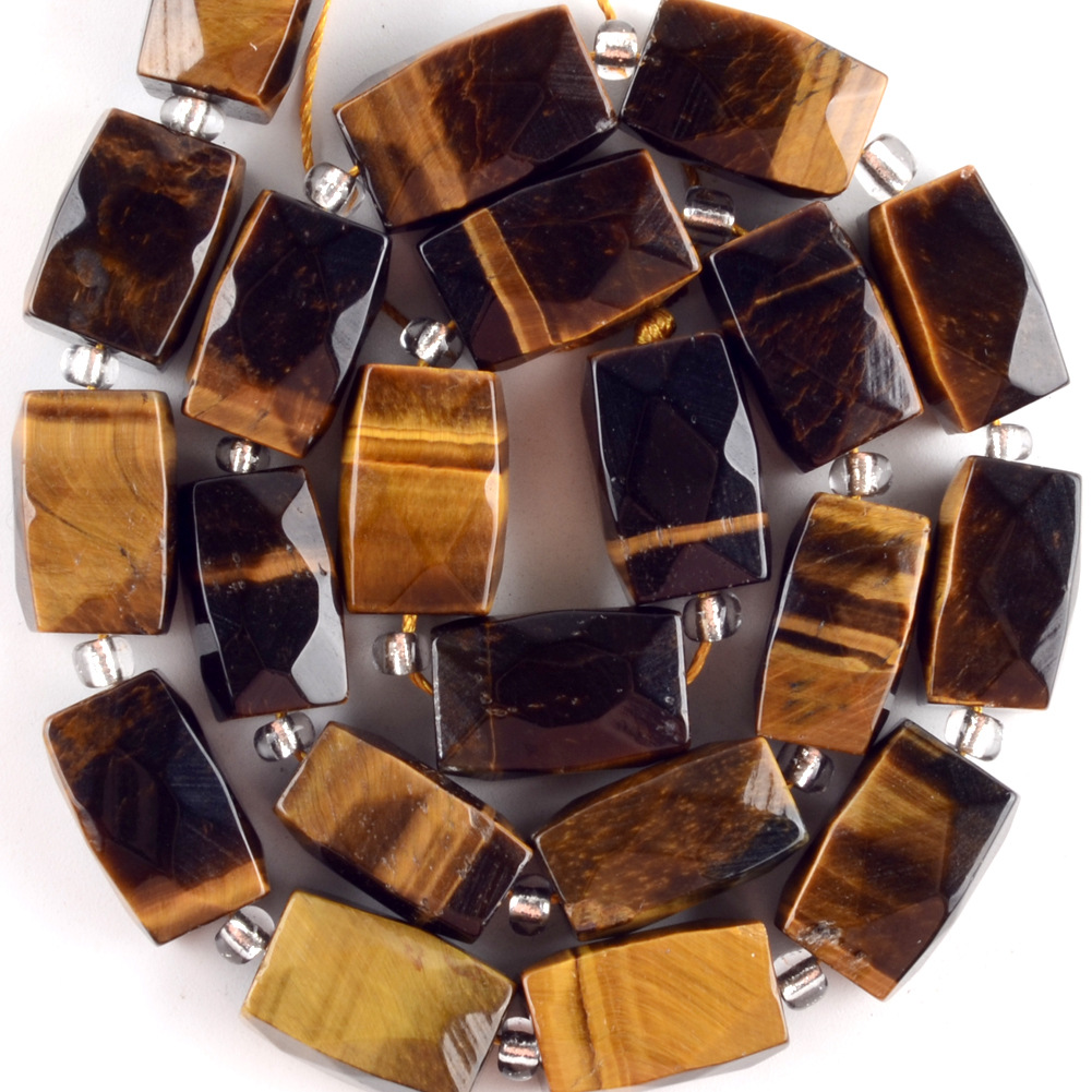 15:13x18mm Cuboid Facet Yellow Tiger Eye
