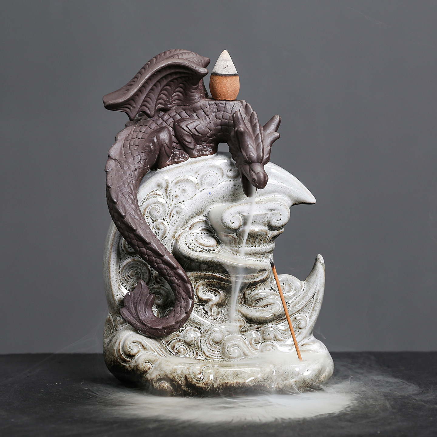 4:J款：翼龙窑变釉【米白色】