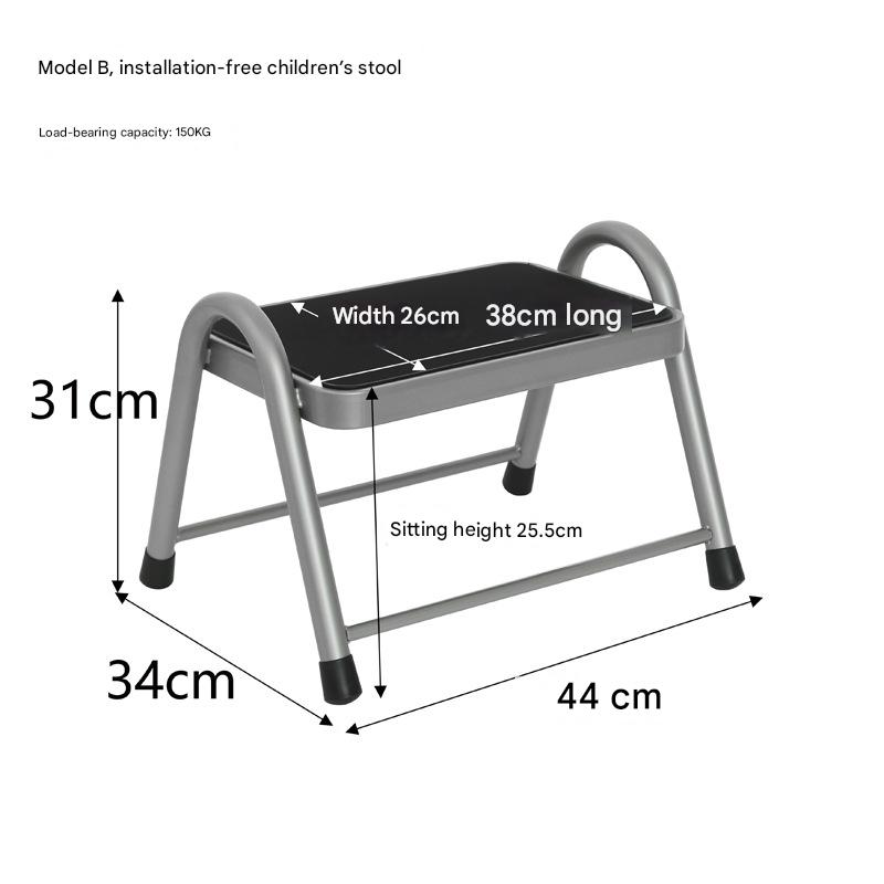 B foot stool aluminum color