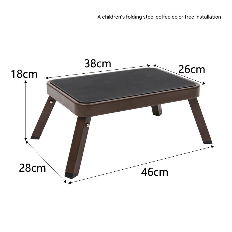 A folding stool Brown