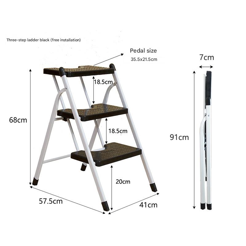 Plastic Tray 3 step Black