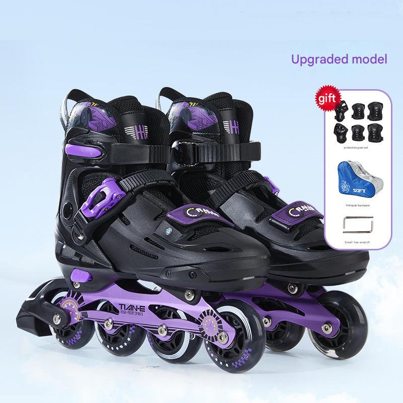 Black and purple (shoes   protective gear   backpack   accessories)