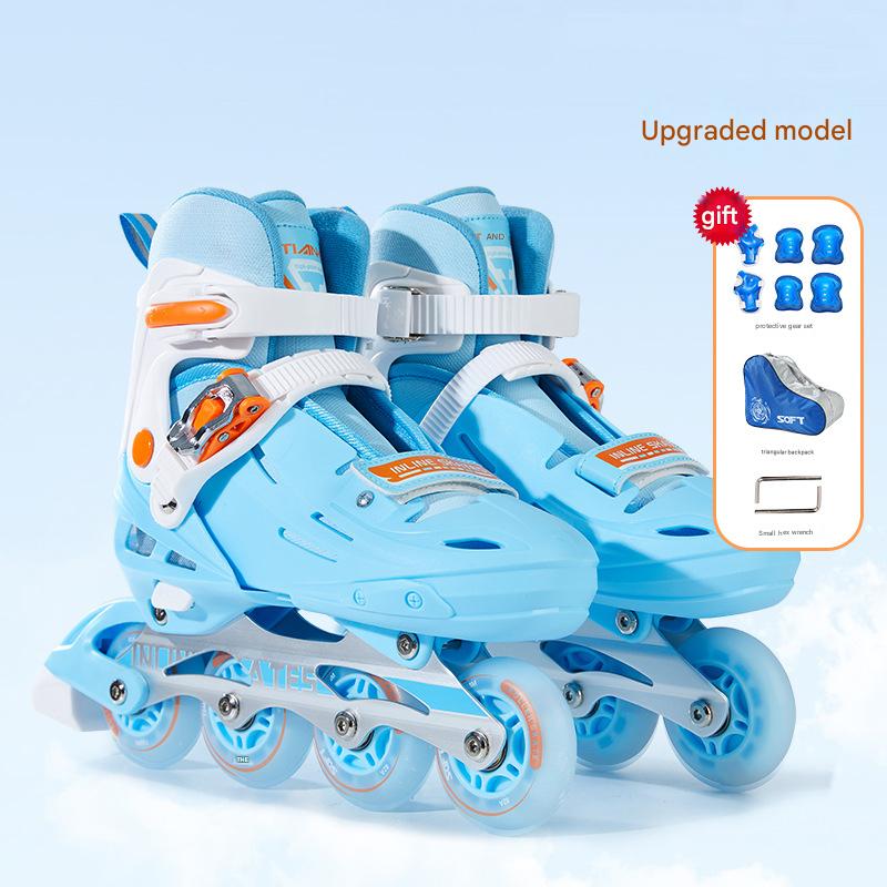 Blue and orange (shoes   protective gear   backpack   accessories)