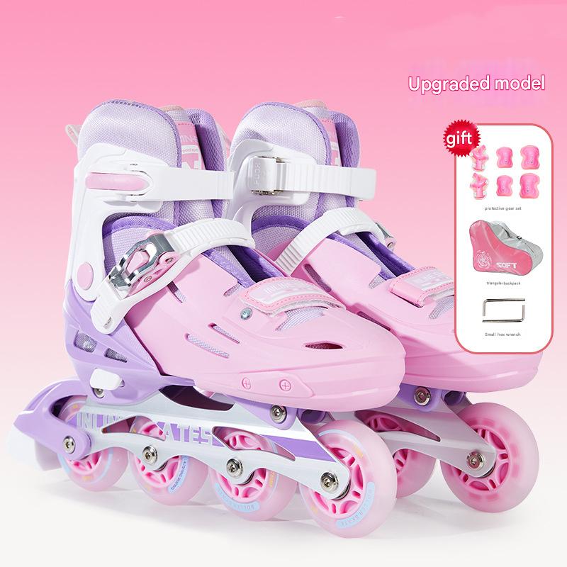 Pink and white (shoes   protective gear   backpack   accessories)