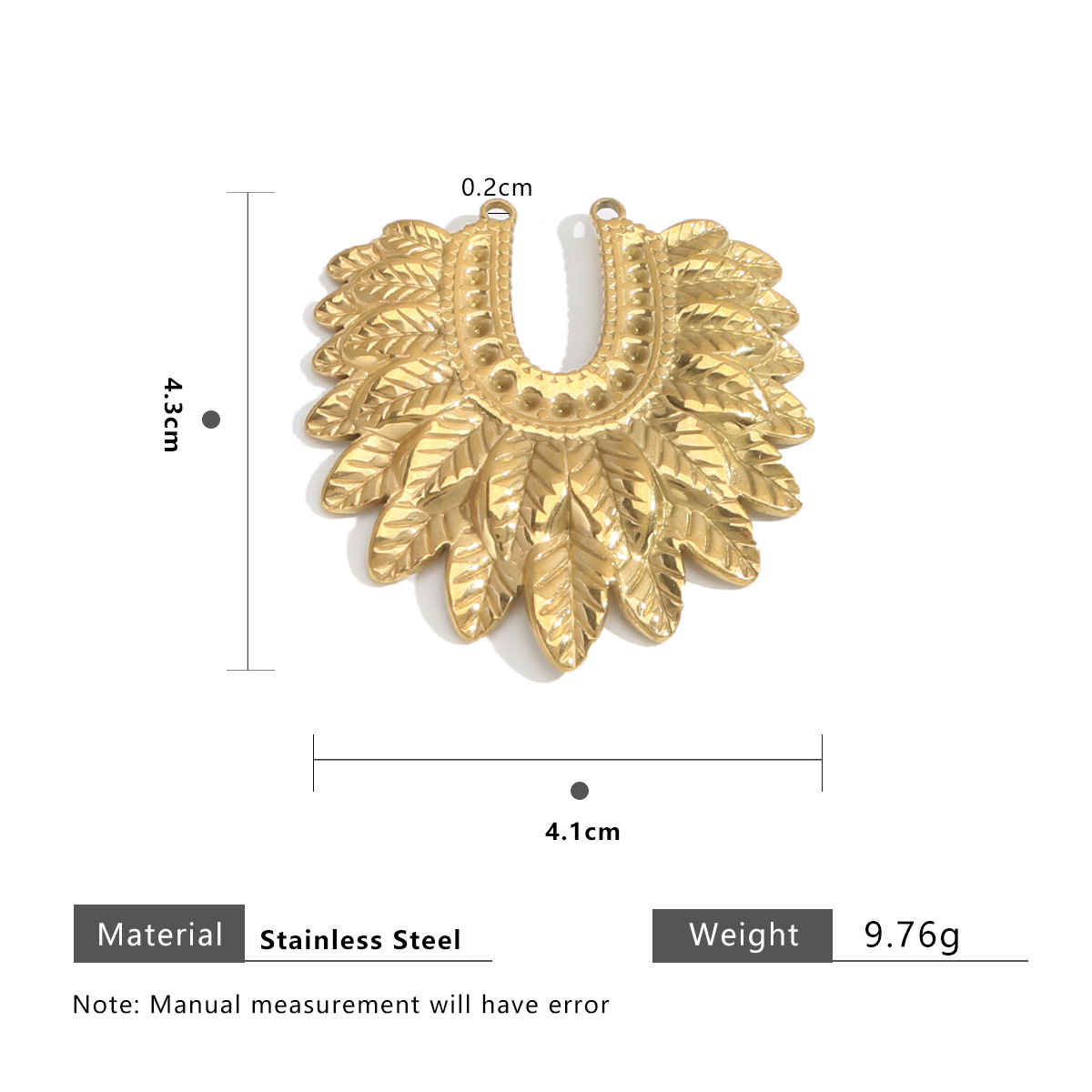 5:Golden u-shaped double-hole leaves