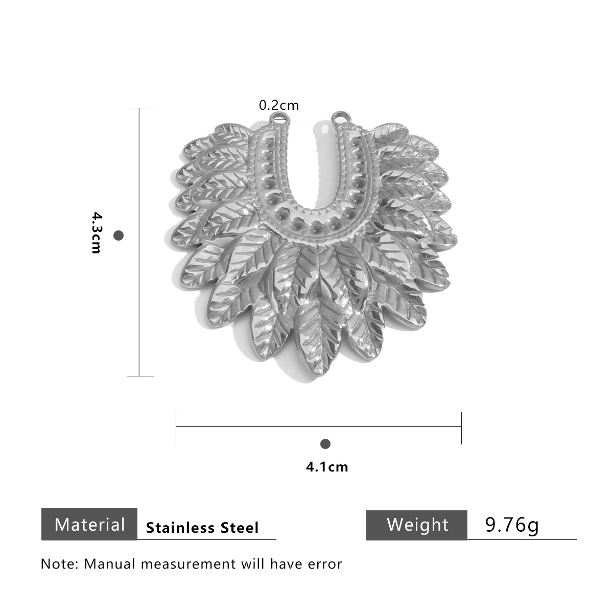 12:Steel color u-shaped double hole leaves