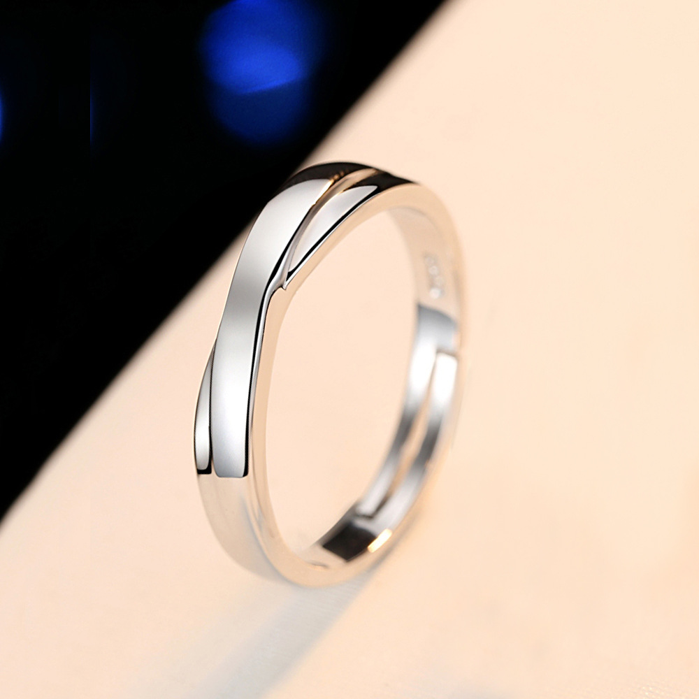 5:J0174 Men Ring Interwoven Life-long Pair Ring