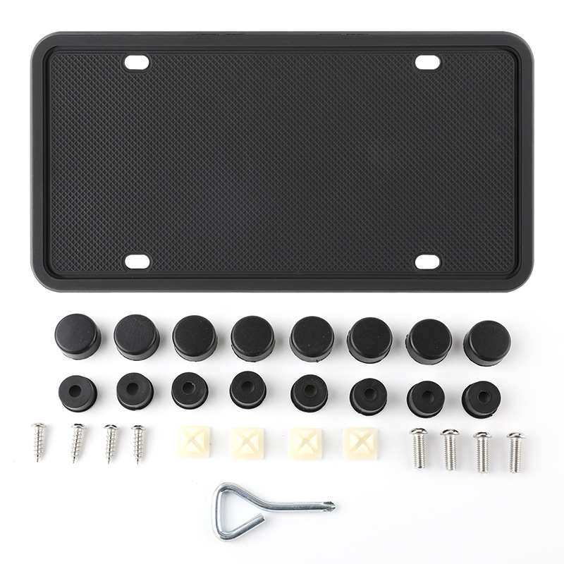 License plate 2 pcs screw fittings [black]]