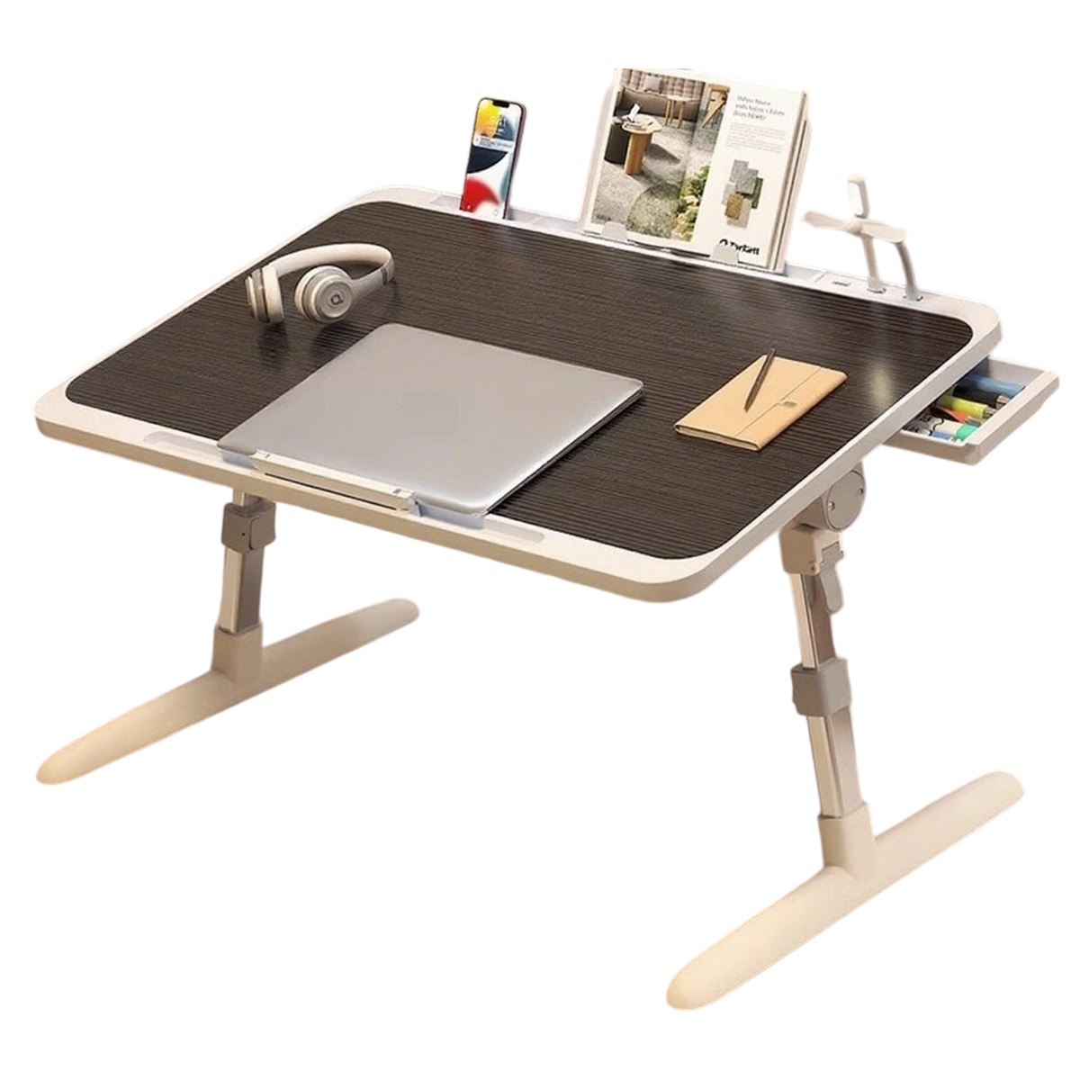 Large brushed black luxury model, card slot, barrier, drawer, bookshelf