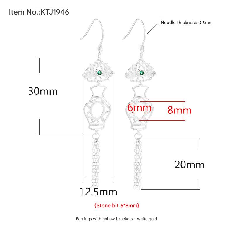 1:Type A- white gold {Stone position 6 * 8mm}