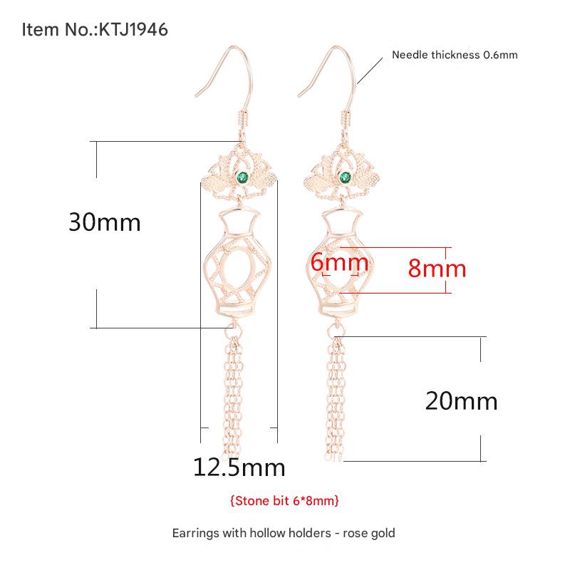 3:Type A- rose gold {Stone position 6 * 8mm}