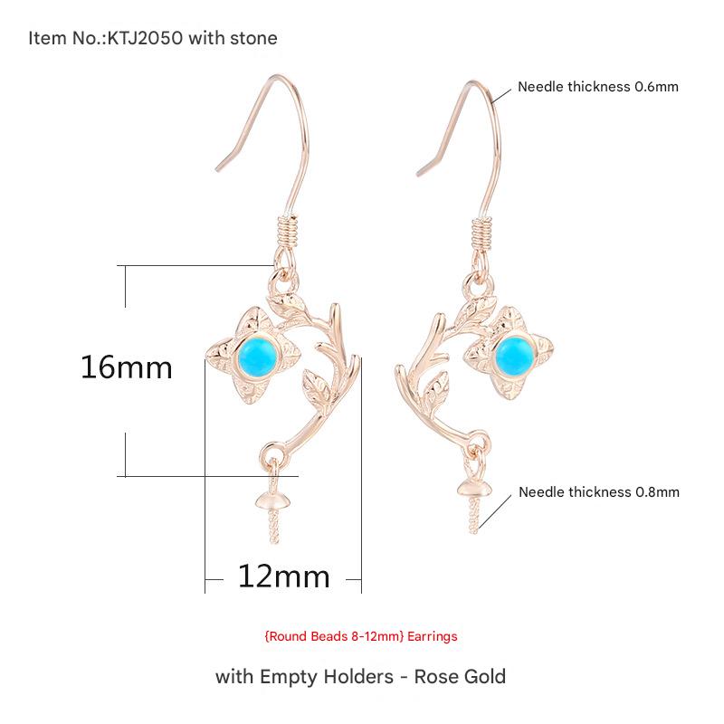 12:Type C with stone-rose gold {Stone position 8-12mm}