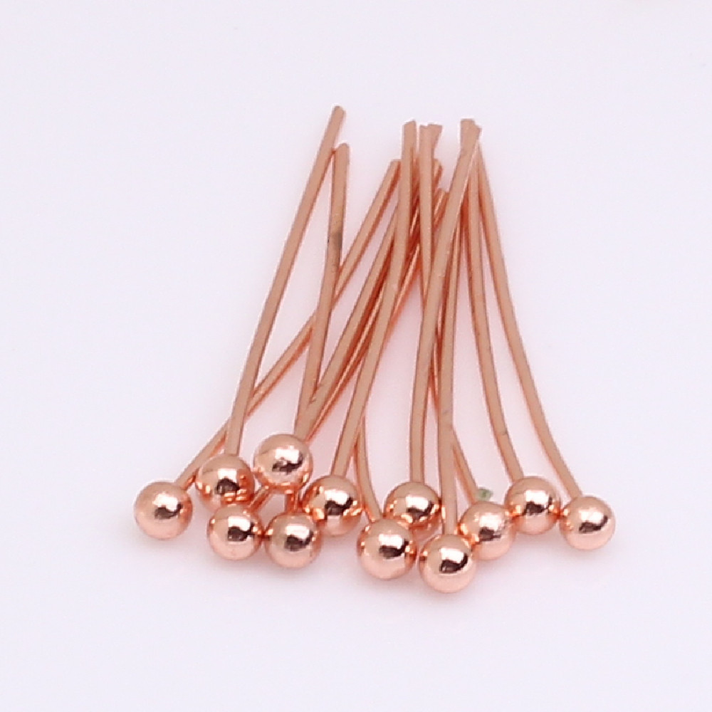 Rose gold/ball needle 20mm