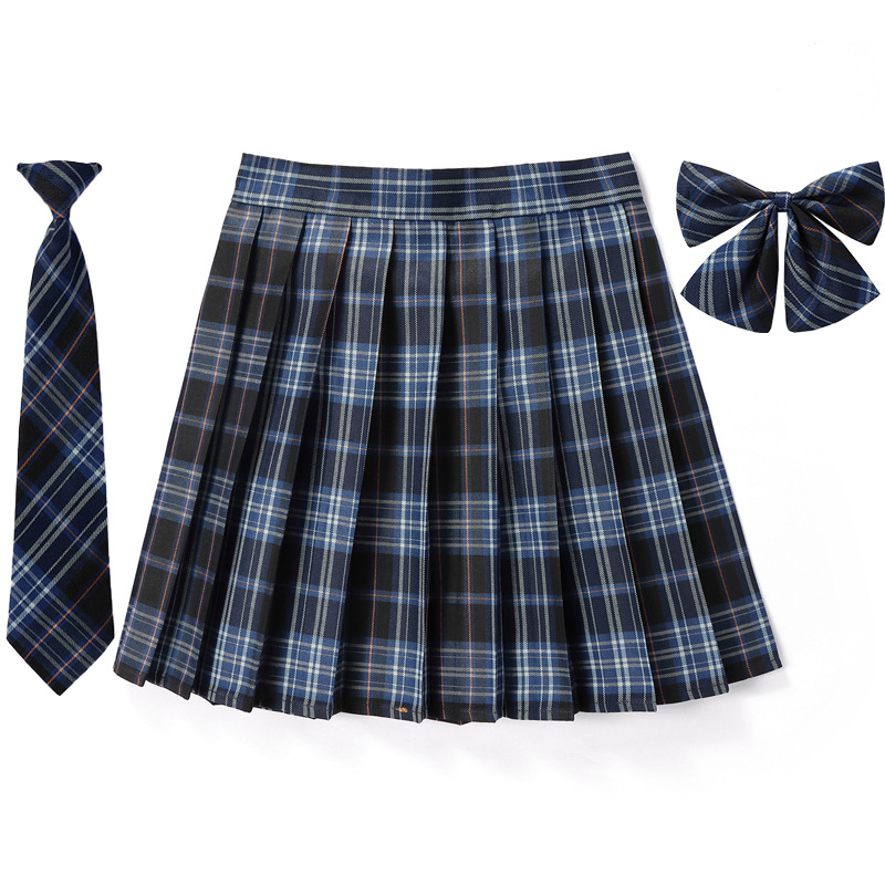 43cm black blue skirt   bow tie   tie