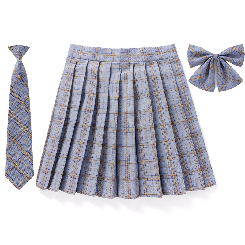 F 43CM plaid dress   bow tie   tie