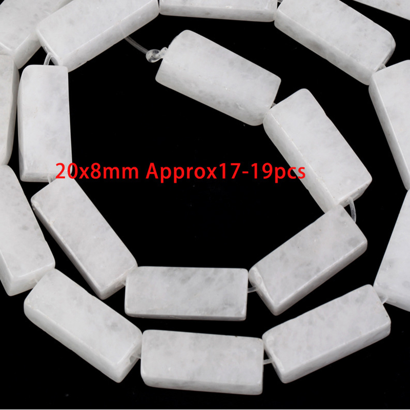 28:20x8mm rectangular column white crystal