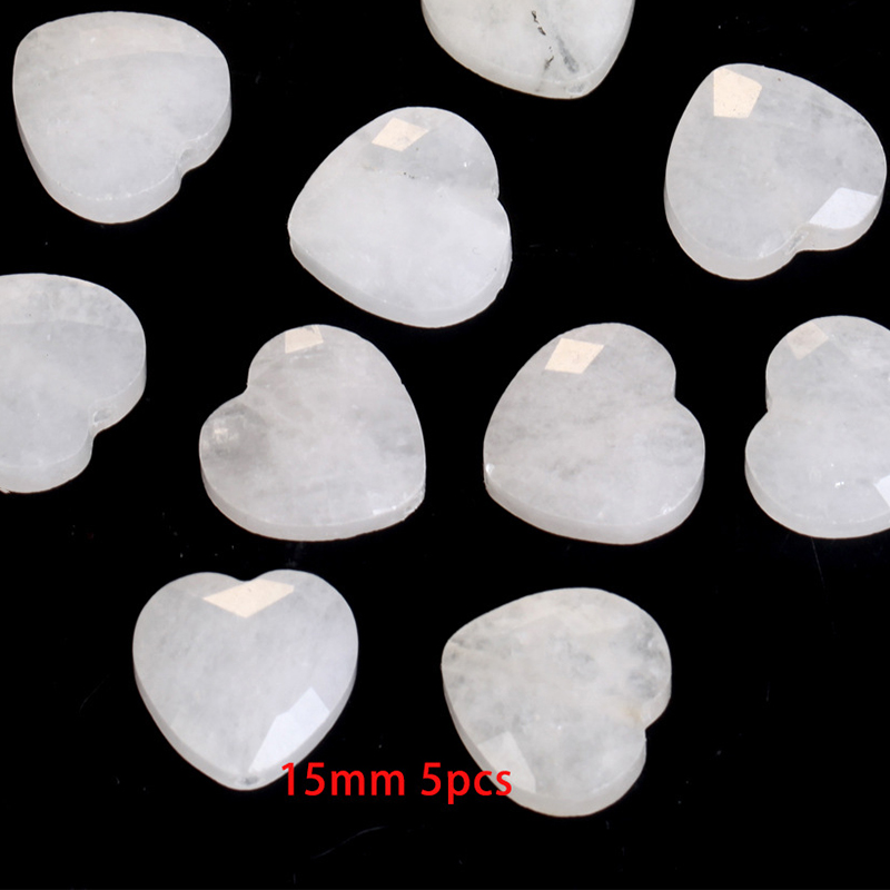 5pcs/15mm faceted love  See pictures