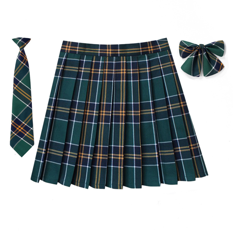 B 43cm green skirt   bow tie   tie