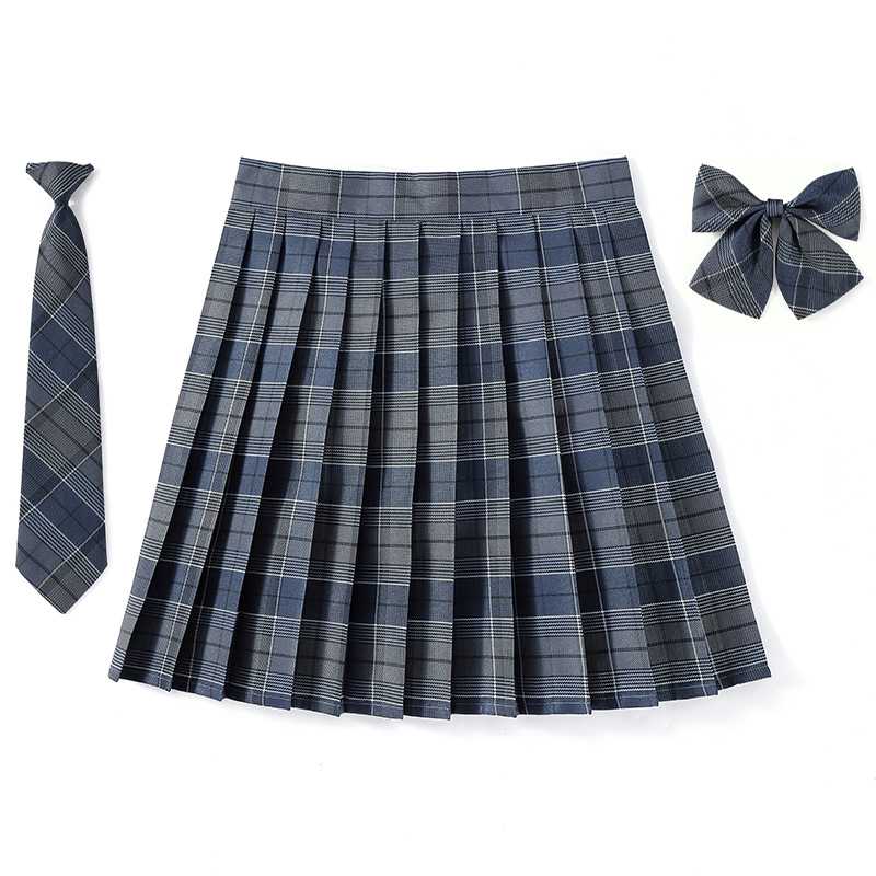 G plaid skirt   bow tie   tie