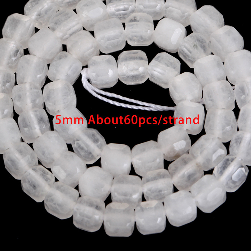 35:5mm faceted square white crystal