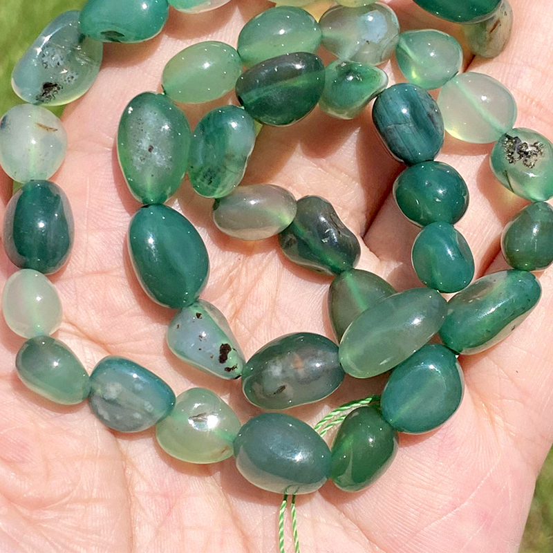 10-13mm green agate