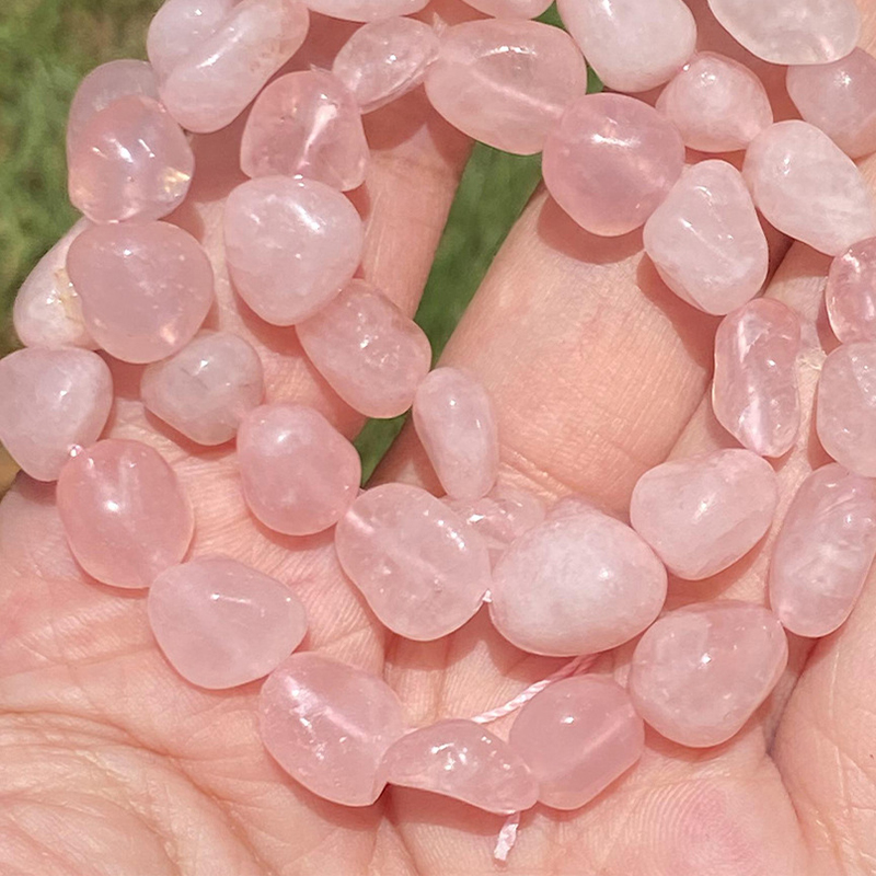 8-10mm natural rose quartz