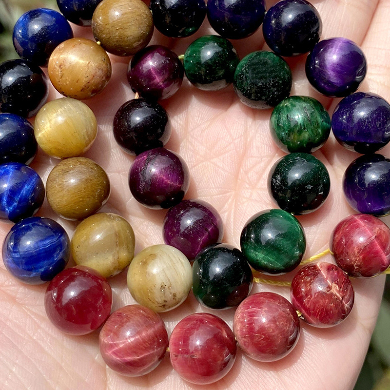 Seven-pulse wheel Tiger Eye 6mm/58pcs