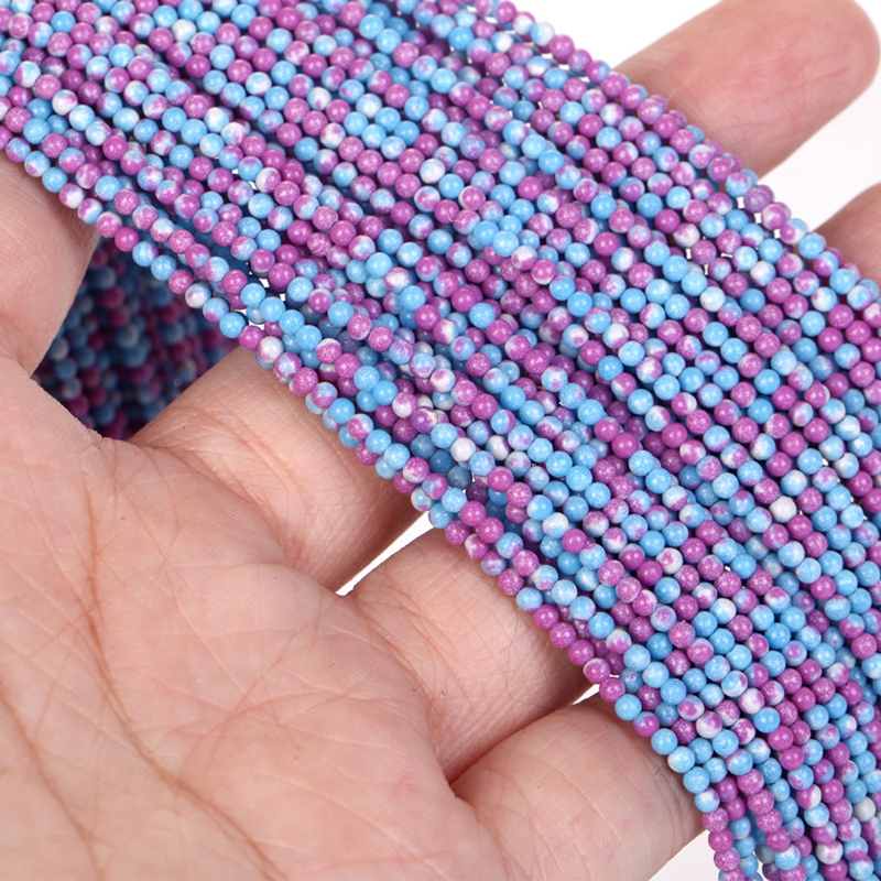 Purple blue turquoise 2mm