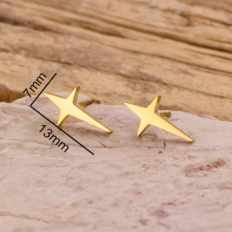 7:Four pointed star gold