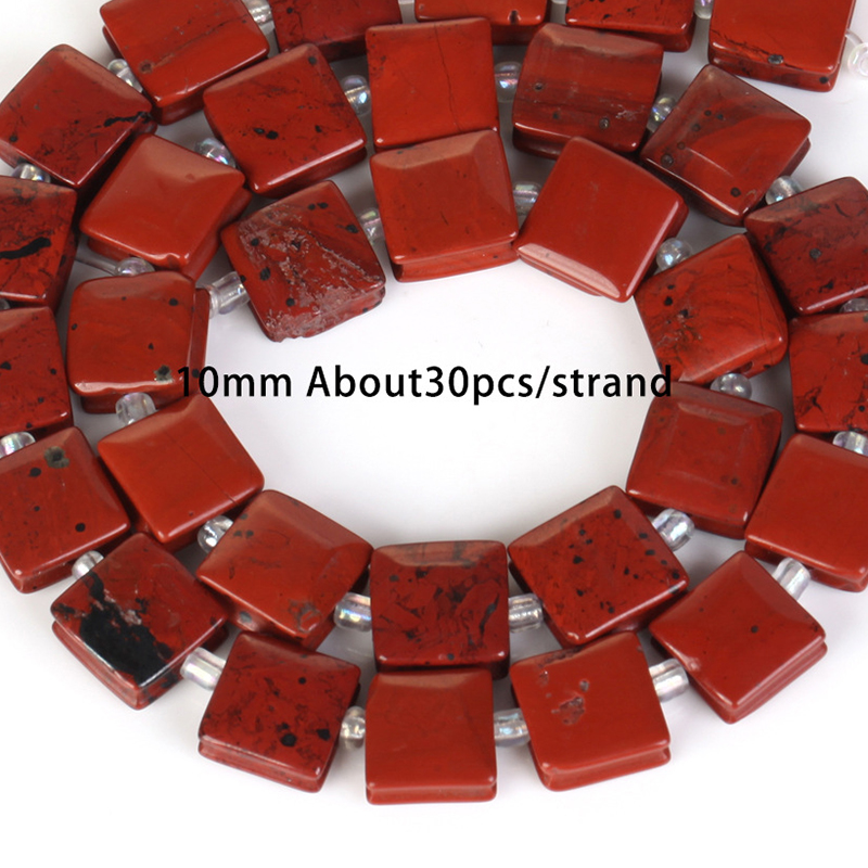 25:10mm square red stone