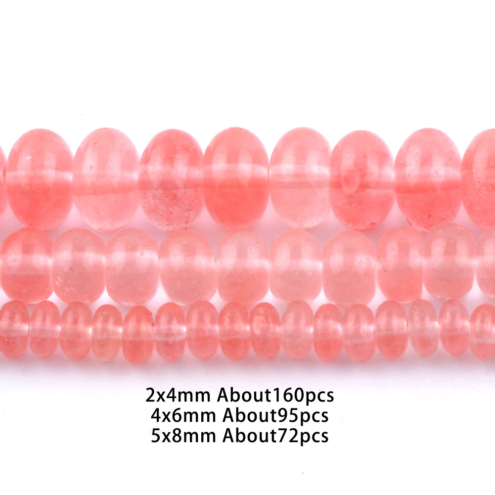 2x4mm abacus beads watermelon red Size