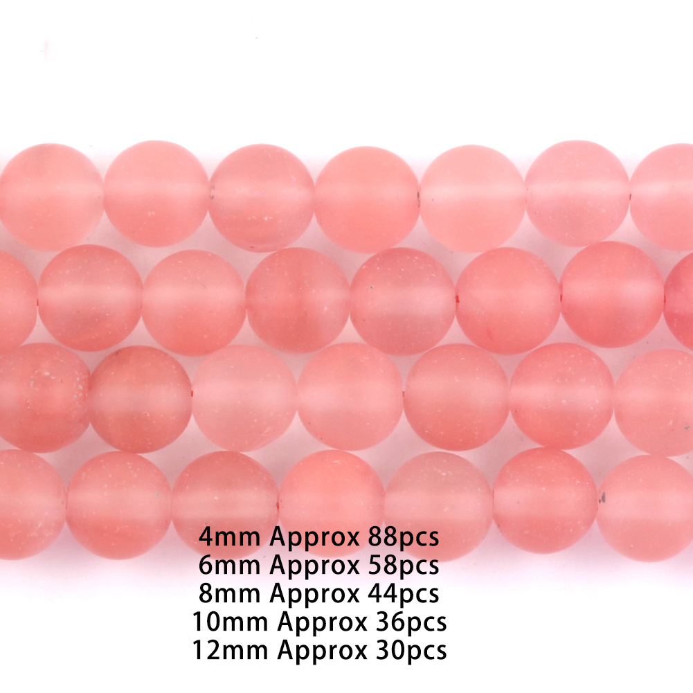 4mm frosted watermelon red Size