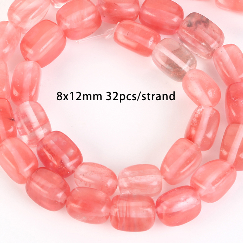 8x12mm cuboid watermelon red Size