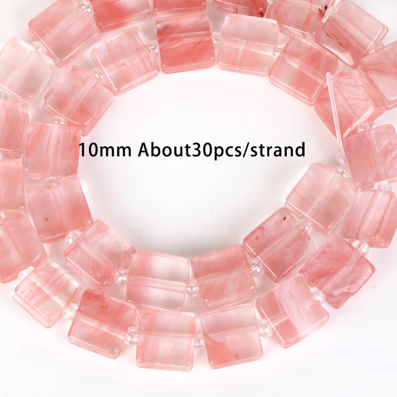 10mm square watermelon red Size