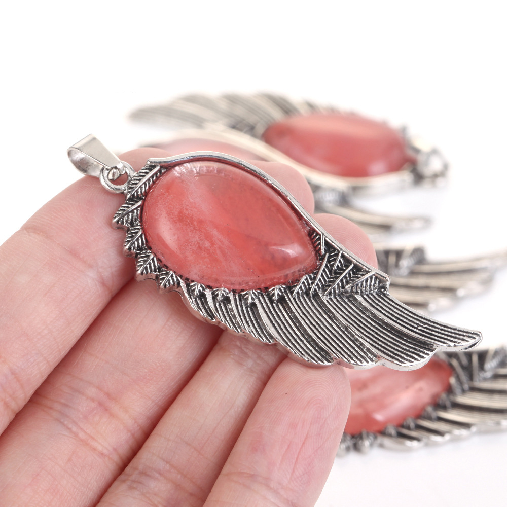 1pc/23x63mm wing pendant watermelon red Size