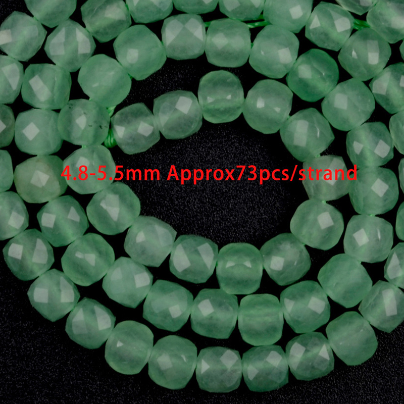 17:5mm optimized green aventurine faceted cubes